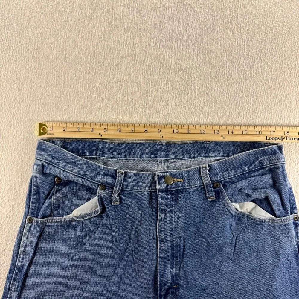 Wrangler Authentic Jeans Mens 36x29 Blue Good Relaxed Fit 96501DS Denim Pants